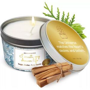 Magnificent 101 Natural Soy Wax Tin Candle I Create My Dream Life, 6 Oz
